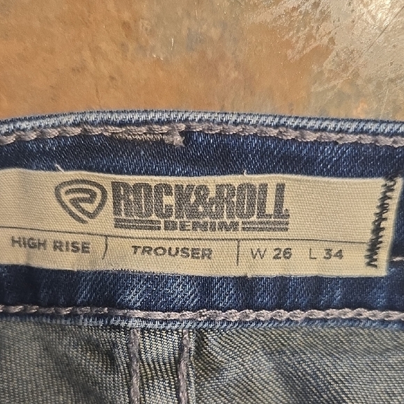 Rock & Roll High Rise Trouser Jean Size 27 X 34 - Picture 5 of 5